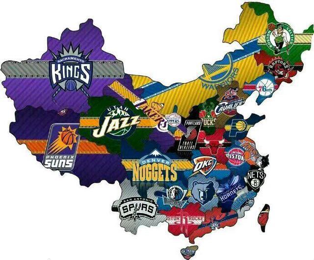 nba球队中国地图 NBA球队中国分布图(1)
