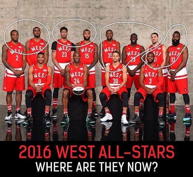 2016年nba全明星在哪里 美媒晒2016年NBA全明星照(7)