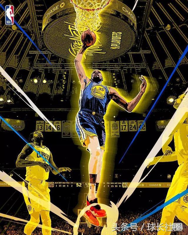 手绘nba季后赛海报 NBA季后赛官方特效海报精彩来袭(7)