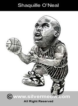 nba球星序号素描画 NBA球星的素描画(1)