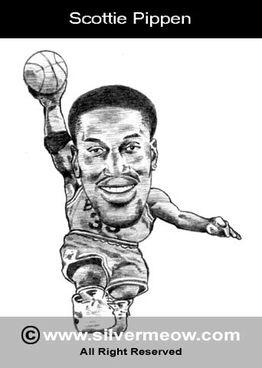 nba球星序号素描画 NBA球星的素描画(3)
