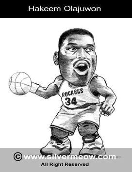 nba球星序号素描画 NBA球星的素描画(4)
