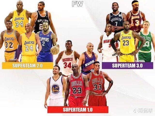 灵魂拷问！美媒将15位NBA历史超巨分成3支球队，哪个五人组最强？(8)