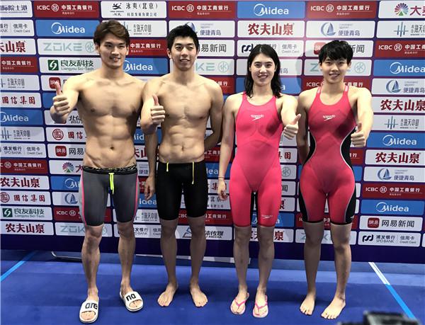 国际泳联确认中国游泳接力世界纪录 奥运新夺金点(2)