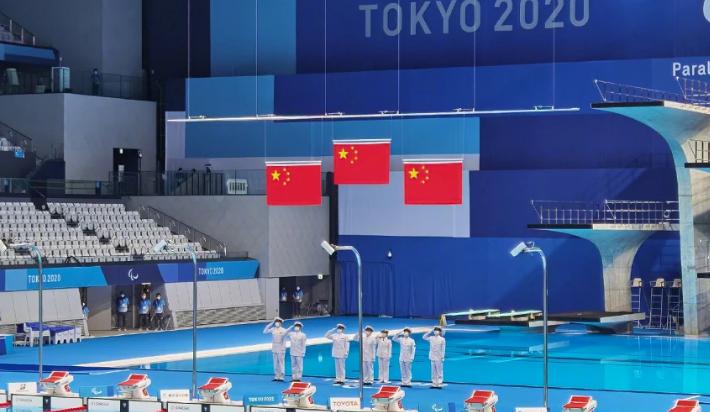 残奥会金牌榜中国第一！单日12枚金牌，国歌在东京赛场循环播放(1)