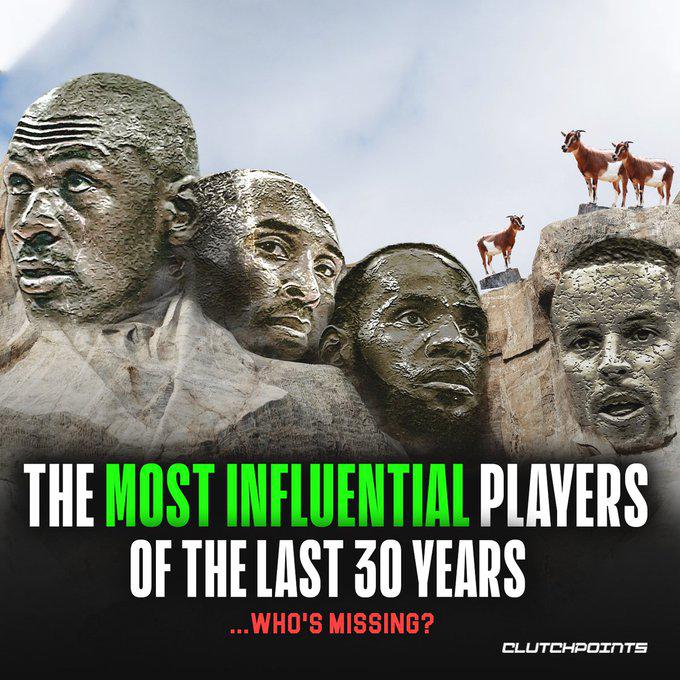 热议！美媒评近30年NBA最具影响力球员总统山：乔科詹库(1)