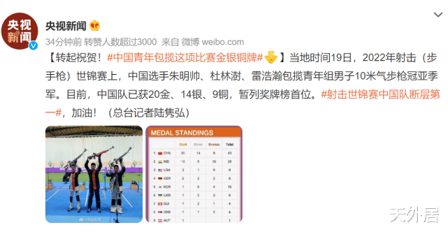 央视关注，中国队庆祝动作玩出花了！2次包揽金银铜牌，超级比心(3)