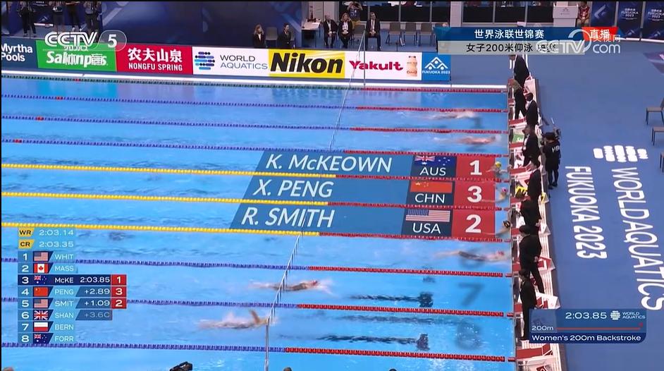 好样的！彭旭玮获女子200米仰泳铜牌，收获个人第1枚世锦赛奖牌(1)