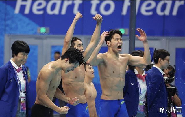 韩国获亚运史上首枚游泳接力项目冠军，“黄金一代”创亚洲新纪录(2)