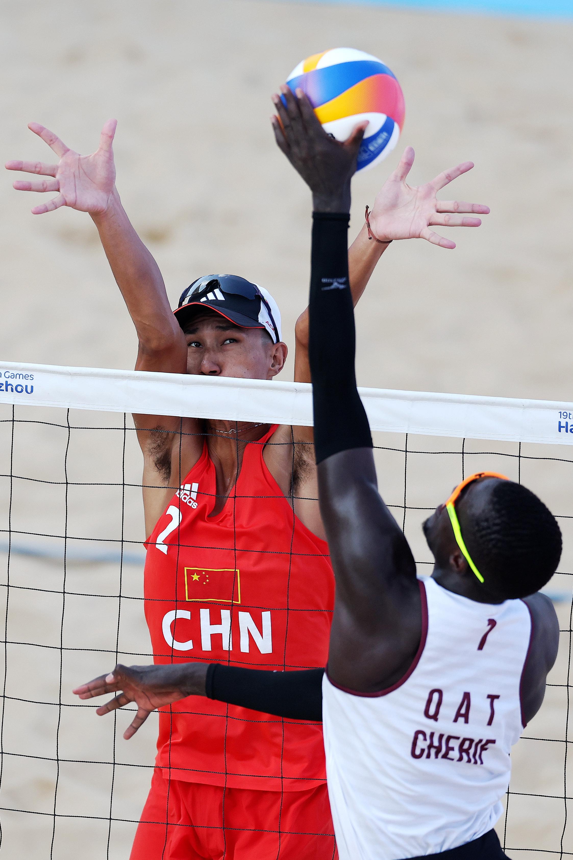 沙滩排球——男子金牌赛：中国组合获亚军(5)