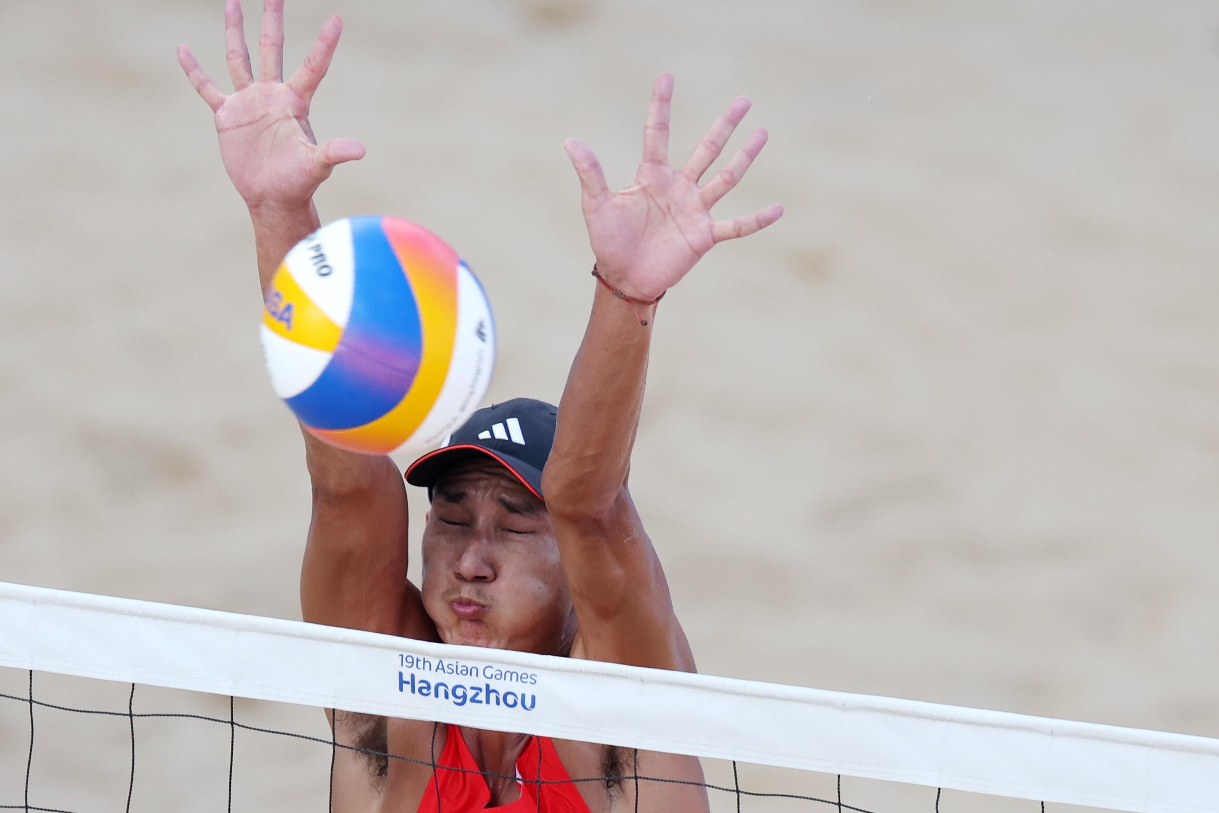 沙滩排球——男子金牌赛：中国组合获亚军(6)