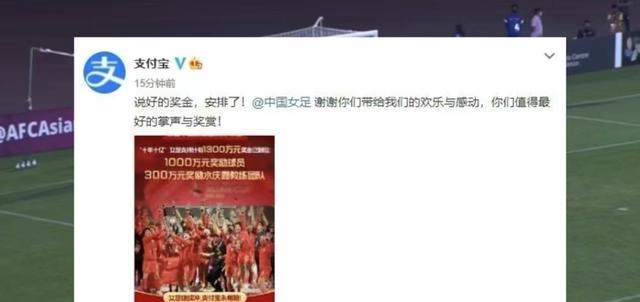 中国女足亚洲杯夺冠奖金汇总，有望突破5000万，就差中国足协了(3)