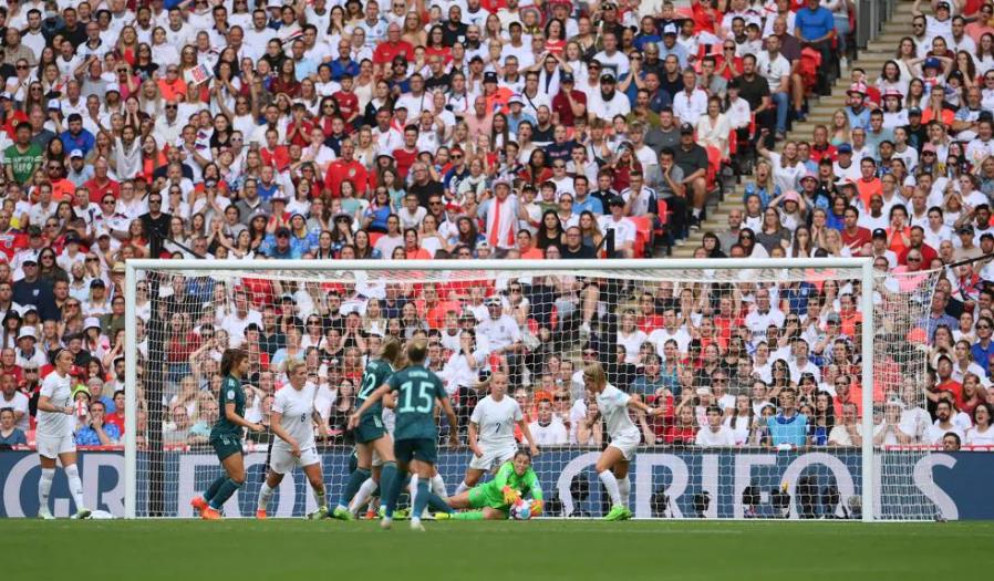 英格兰女足加时赛2-1德国队，首次夺得欧洲杯冠军。观众创纪录(1)