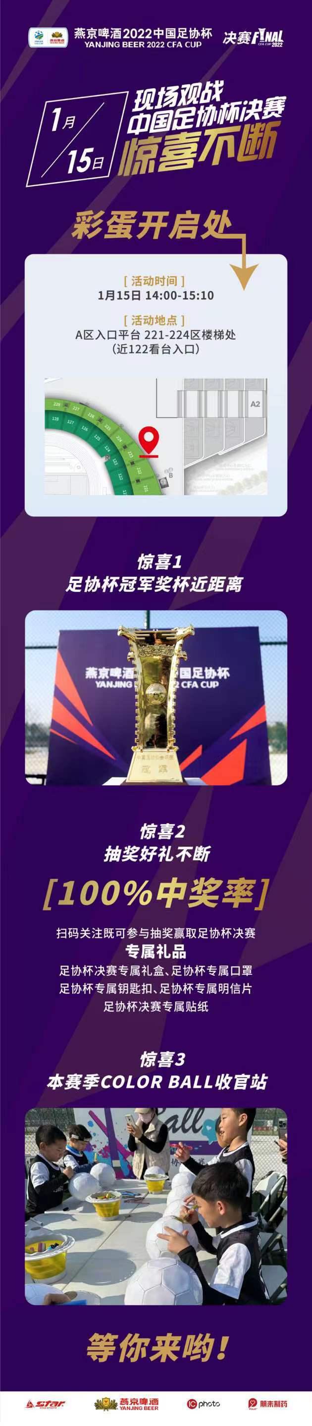 1月15日，燕京啤酒2022中国足协杯决赛现场观战惊喜不断(2)