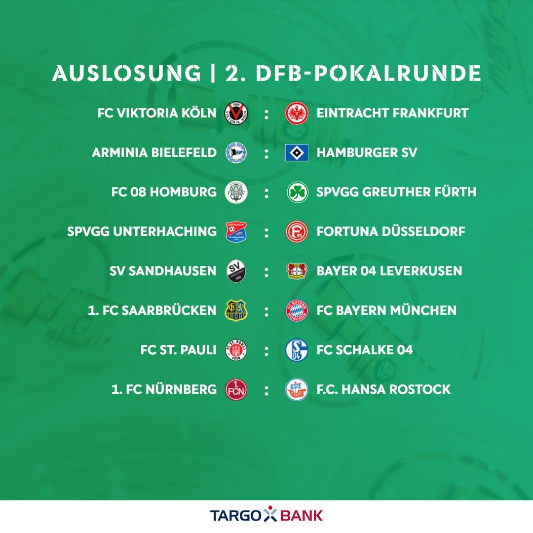 德国杯第二轮抽签结果出炉：拜仁对阵萨尔布吕肯，多特对阵霍村(1)