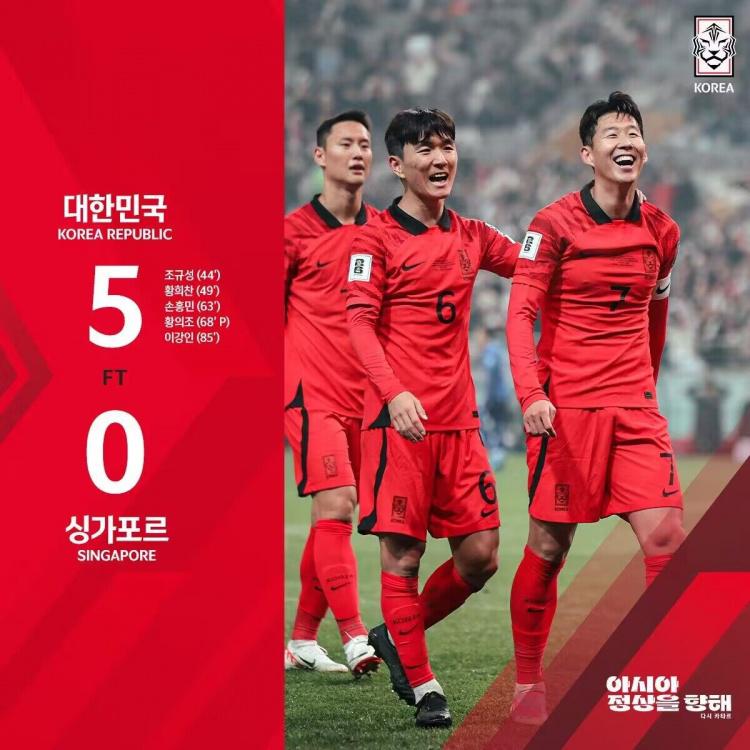 日韩昨日世预赛各5-0大胜，10粒进球全部为旅欧球员打进(2)