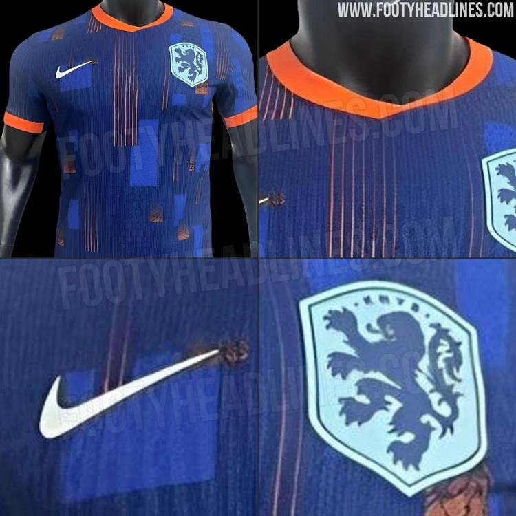 大乱炖？荷兰欧洲杯客场球衣谍照：配色花里胡哨，两个Logo三种色(2)