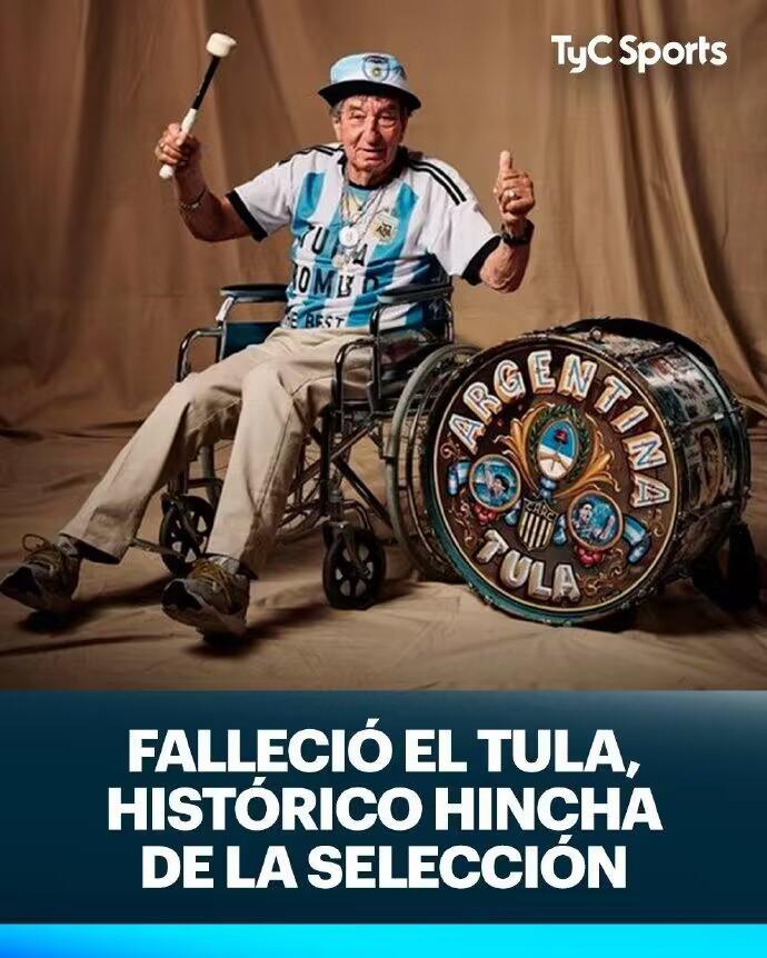 享年83岁阿根廷老球迷去世，曾见证阿根廷全部3个世界杯冠军(1)