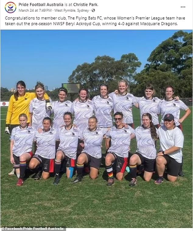邮报：澳洲一女足队有5名跨性别球员 10-0大胜&其中1人独中6球(1)
